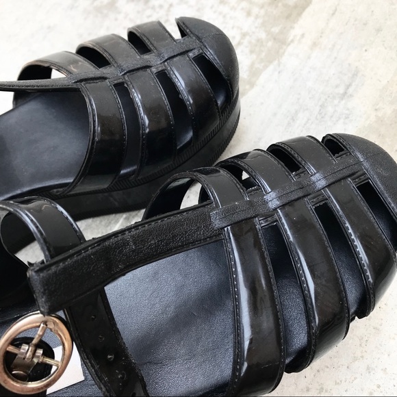 Black Juju Jelly Lookalike Shoes / BARELY WORN - Picture 4 of 4